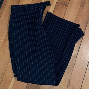 Navy Blue Striped Loft Pants